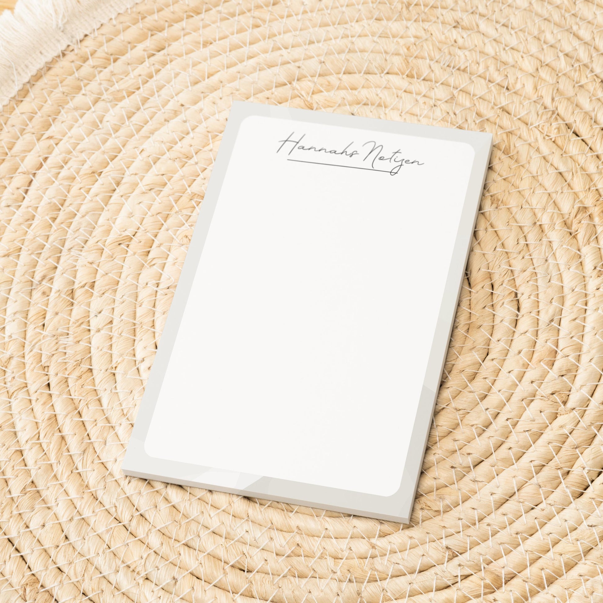 Notizblock Office Design, 10x15 cm, 50 Blatt mit Leimbindung, personalisierbar mit Namen, Handmade, Schreibwaren Büro