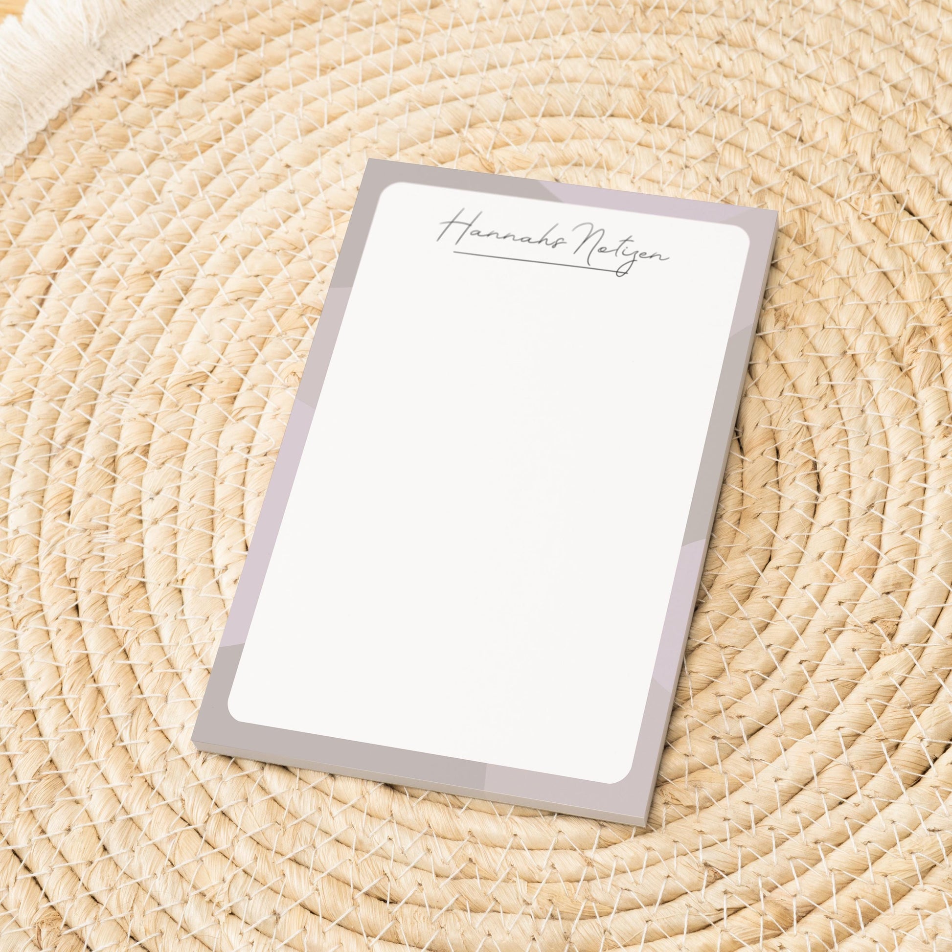 Notizblock Office Design, 10x15 cm, 50 Blatt mit Leimbindung, personalisierbar mit Namen, Handmade, Schreibwaren Büro