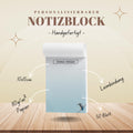 Notizblock Eisvogel Design, 10x15 cm, 50 Blatt mit Leimbindung, personalisierbar mit Namen, Handmade, Geschenk Ornithologe