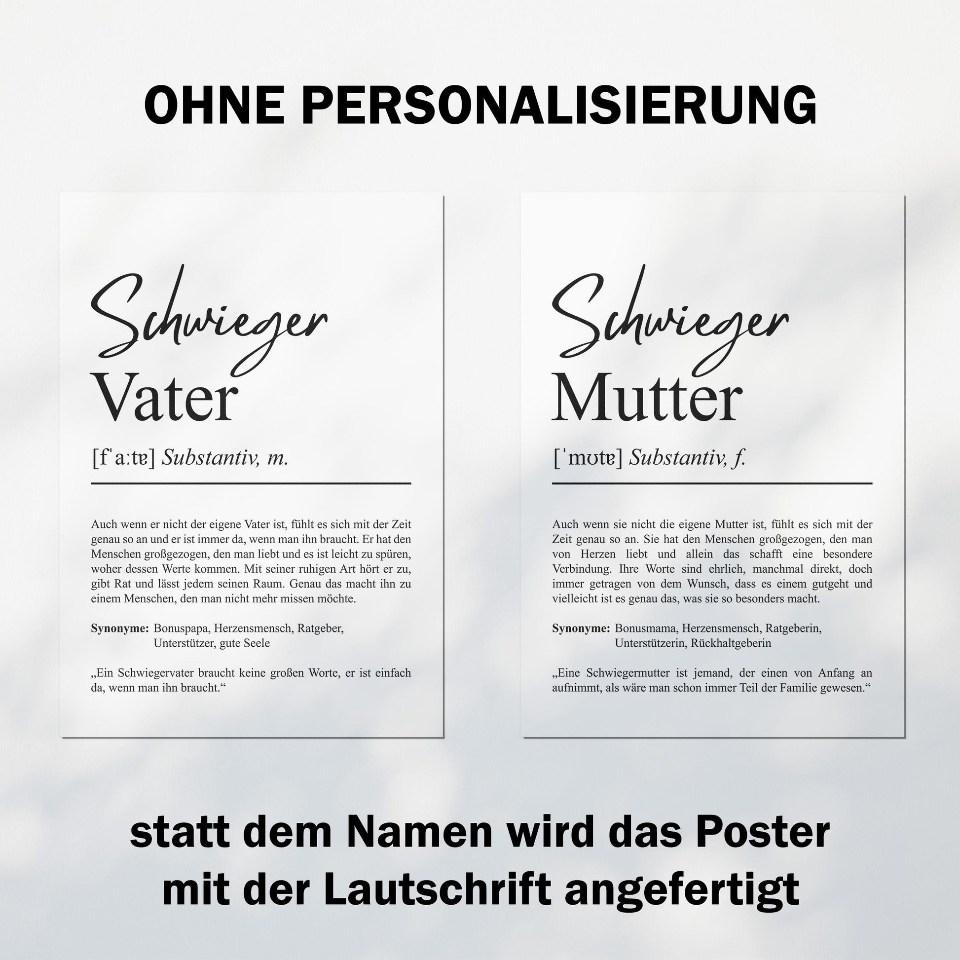 Schwiegervater Definition Poster personalisierbar mit Namen Schwiegervater Poster Geschenk Hochzeit Schwiegervater Geburtstag Geschenk
