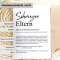 Schwiegereltern Definition A6 Karte personalisierbar mit Namen Grußkarte Geschenk für Schwiegereltern Klappkarte Definition