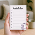 Notizblock Dino Design, 10x15 cm, 50 Blatt mit Leimbindung, personalisierbar mit Namen, Handmade, To Do Liste für Kinder