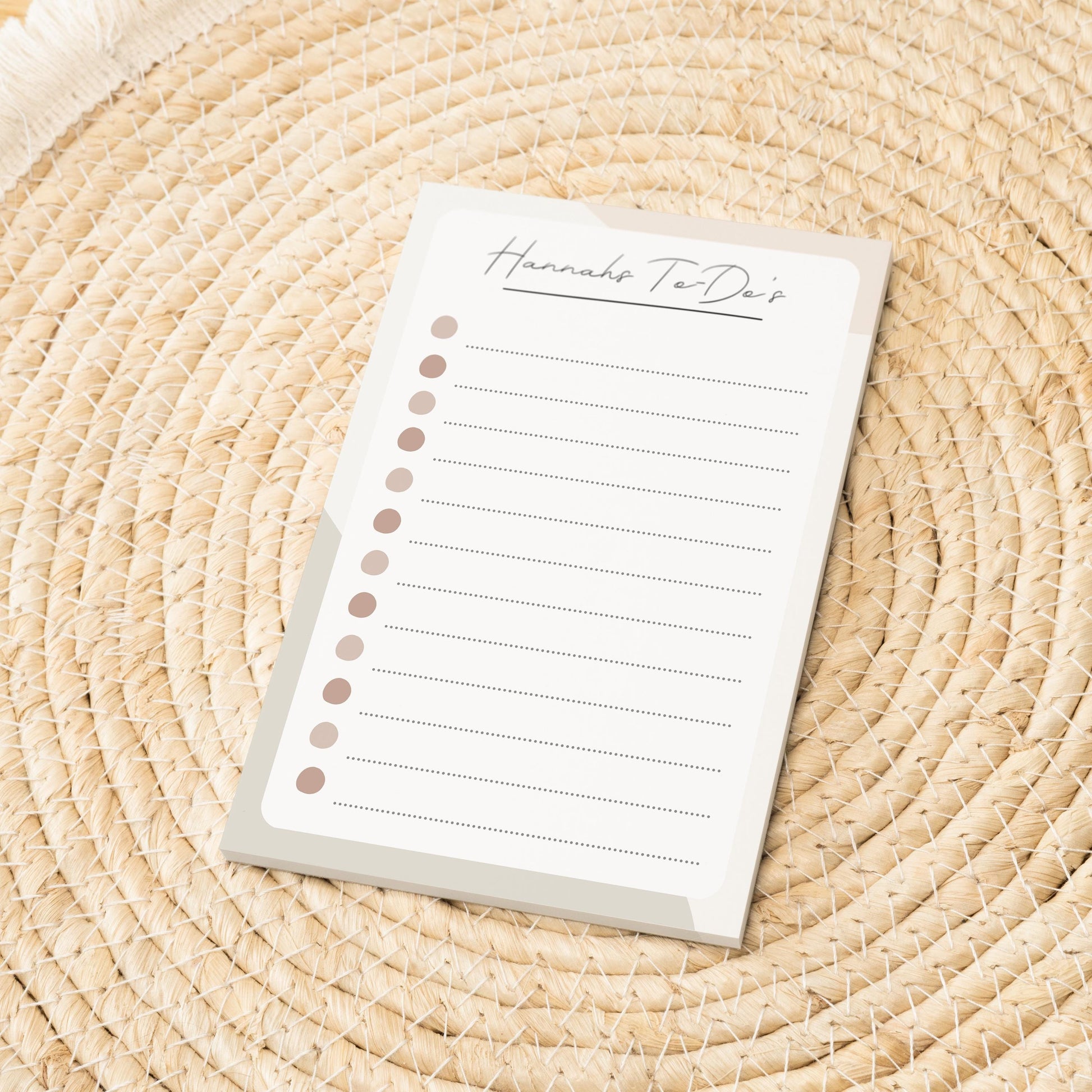 Notizblock Office Design, 10x15 cm, 50 Blatt mit Leimbindung, personalisierbar mit Namen, Handmade, Schreibwaren Büro