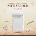 Notizblock Office Design, 10x15 cm, 50 Blatt mit Leimbindung, personalisierbar mit Namen, Handmade, Schreibwaren Büro