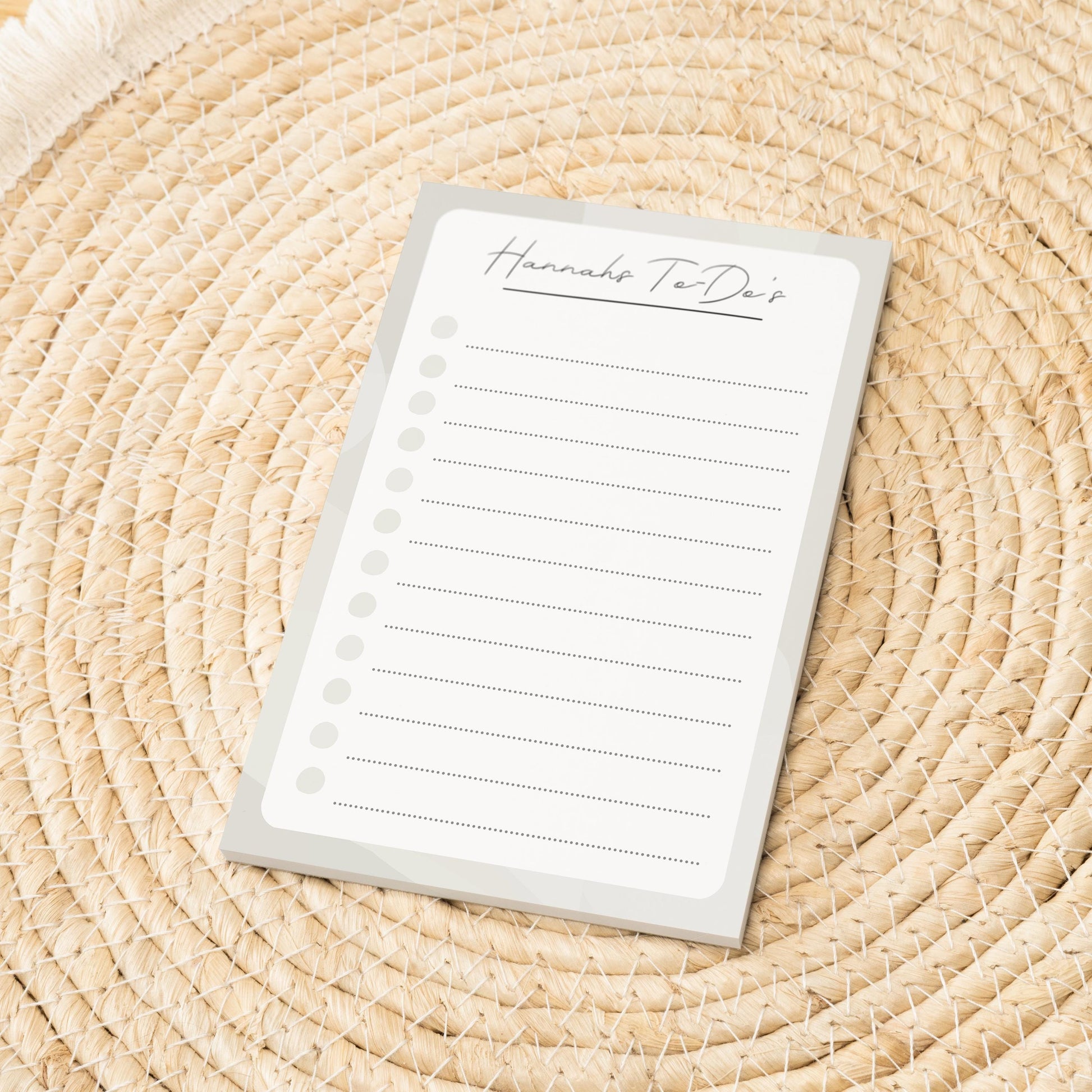 Notizblock Office Design, 10x15 cm, 50 Blatt mit Leimbindung, personalisierbar mit Namen, Handmade, Schreibwaren Büro