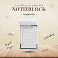 Notizblock Office Design, 10x15 cm, 50 Blatt mit Leimbindung, personalisierbar mit Namen, Handmade, Schreibwaren Büro