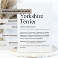Yorkshire Terrier Definition Poster personalisierbar mit Name Hunde Rasse Poster Geschenk Hundebesitzer Einzug Geburtstag Geschenk