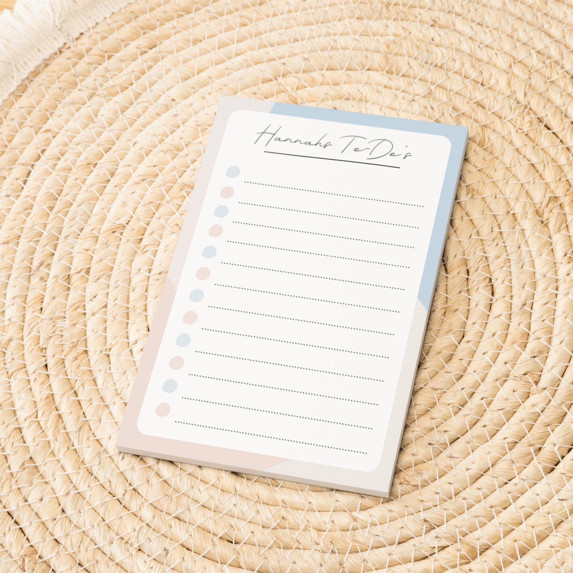 Notizblock Office Design, 10x15 cm, 50 Blatt mit Leimbindung, personalisierbar mit Namen, Handmade, Schreibwaren Büro