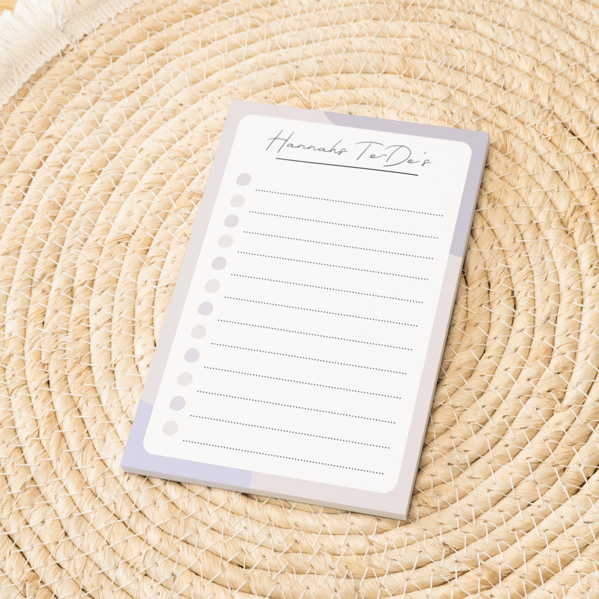 Notizblock Office Design, 10x15 cm, 50 Blatt mit Leimbindung, personalisierbar mit Namen, Handmade, Schreibwaren Büro