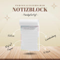 Notizblock Office Design, 10x15 cm, 50 Blatt mit Leimbindung, personalisierbar mit Namen, Handmade, Schreibwaren Büro
