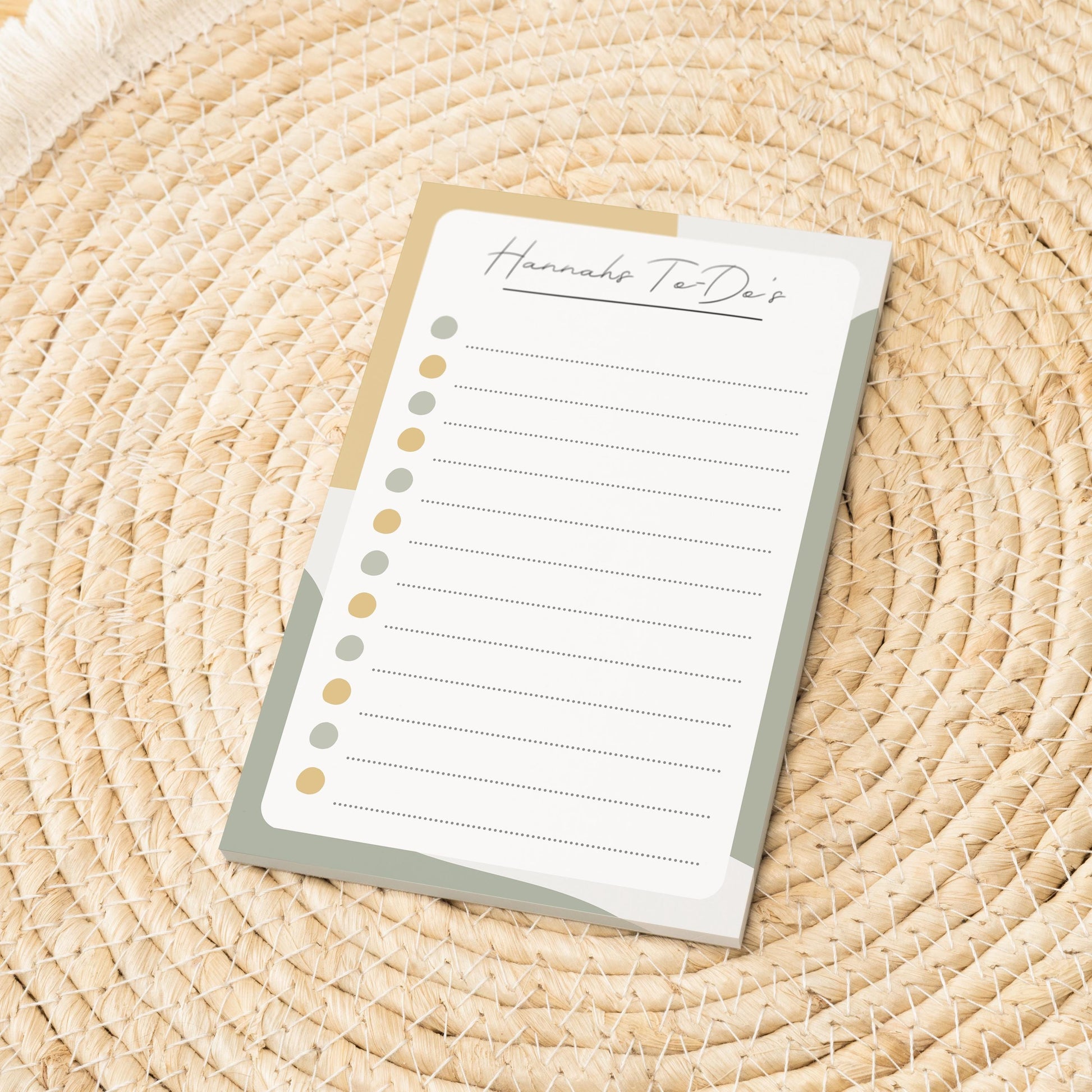 Notizblock Office Design, 10x15 cm, 50 Blatt mit Leimbindung, personalisierbar mit Namen, Handmade, Schreibwaren Büro