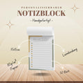 Notizblock Office Design, 10x15 cm, 50 Blatt mit Leimbindung, personalisierbar mit Namen, Handmade, Schreibwaren Büro