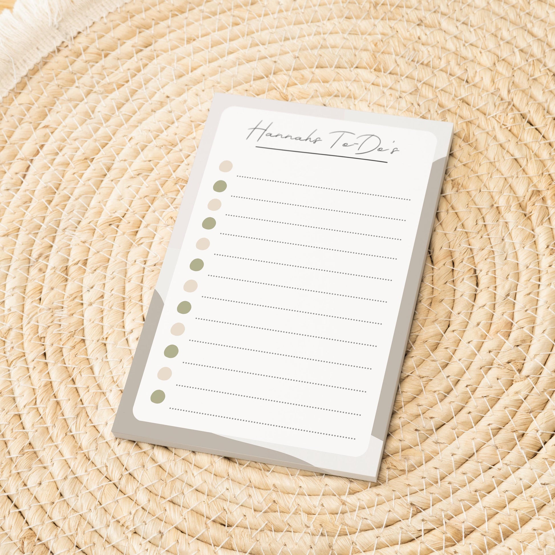 Notizblock Office Design, 10x15 cm, 50 Blatt mit Leimbindung, personalisierbar mit Namen, Handmade, Schreibwaren Büro