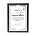 Patentante Urkunde Poster, personalisierbar mit Namen + Text, Massivholzrahmen, verschiedene Größen, Einrahmservice, Geschenk Patentante