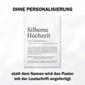 Silbernehochzeit Definition Poster personalisierbar mit Namen Silberhochzeit Poster Geschenk Poster Silberhochzeitsgeschenk Definition