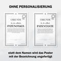 Patenonkel Urkunde Poster, personalisierbar mit Namen + Text, Massivholzrahmen, verschiedene Größen, Einrahmservice, Geschenk Patenonkel