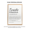 Terminlos Glücklich Definition Karte, A6, personalisierbar mit Namen, Ruhestand Rente Pension, Abschiedgeschenk, Umschlag Kartenhalter