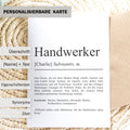 Handwerker Definition A6 Karte personalisierbar mit Namen Beruf Handwerker Geschenk Geburtstag Grußkarte Klappkarte Umschlag Kartenhalter