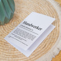 Handwerker Definition A6 Karte personalisierbar mit Namen Beruf Handwerker Geschenk Geburtstag Grußkarte Klappkarte Umschlag Kartenhalter