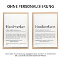 Handwerkerin Definition A6 Karte personalisierbar mit Namen Beruf Handwerkerin Geschenk Geburtstag Grußkarte Klappkarte Umschlag