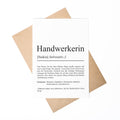 Handwerker Definition A6 Karte personalisierbar mit Namen Beruf Handwerker Geschenk Geburtstag Grußkarte Klappkarte Umschlag Kartenhalter