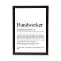 Handwerker Definition Poster personalisierbar mit Namen Beruf Poster Handwerker Geschenk Einzug Geburtstag Geschenk Handwerker Poster Beruf