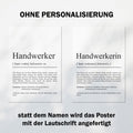 Handwerker Definition Poster personalisierbar mit Namen Beruf Poster Handwerker Geschenk Einzug Geburtstag Geschenk Handwerker Poster Beruf