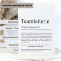 Teamleiterin Definition Poster personalisierbar mit Namen Beruf Poster Geschenk Teamleiterin Poster wahlweise mit Rahmen